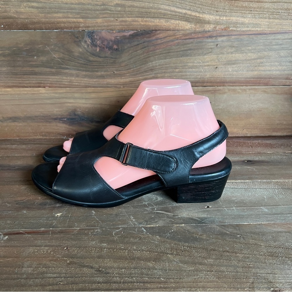 SAS Tripad Comfort Roamer Black Leather Sandals Summer Women's 9.5 S